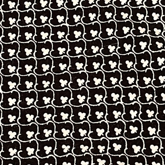 LOFT Black & White Clubs A-Line Stretch Rayon Skirt Elastic Waist Pockets Sz XL - Picture 2 of 5